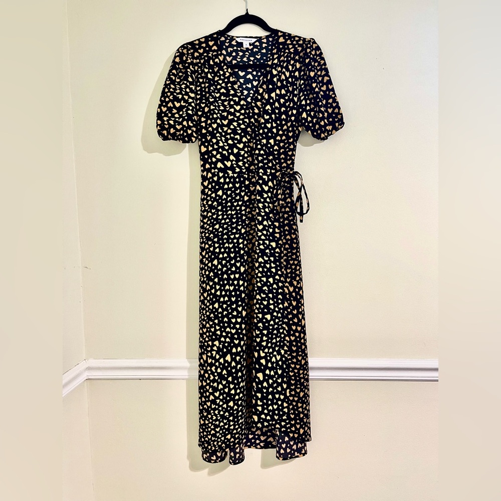 Popsugar | Size Small | Heart Print Wrap Dress
